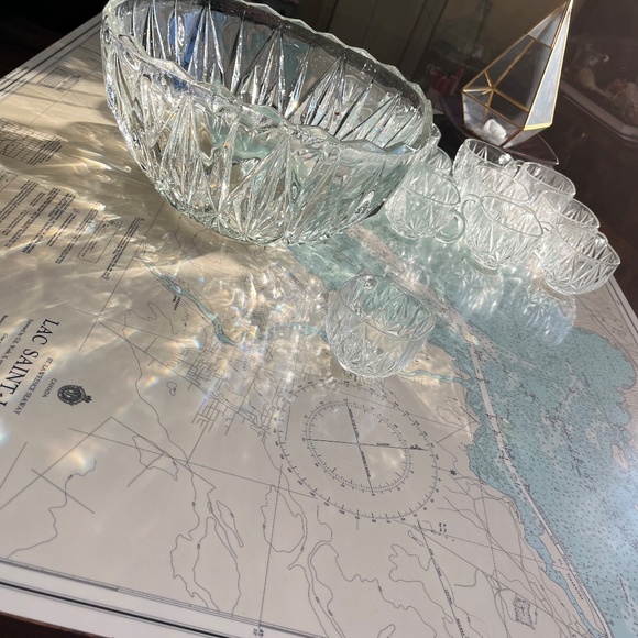 Anchor Hocking Dining Vintage Anchor Hocking Arlington Punch Bowl